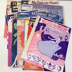Vintage 1940s Sheet Music Mixed Lot of 50 Disney WWII Era Musicals Solos Rare