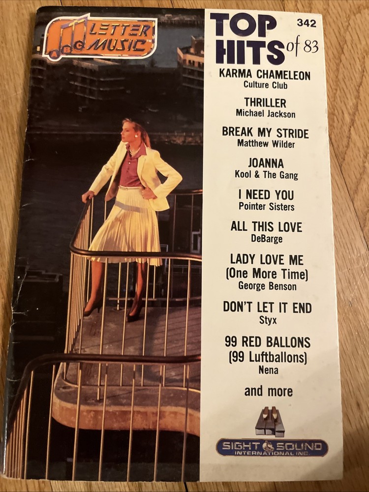 Top Hits of 1983 Sheet Music Book Vocal Piano Guitar 80s Pop Rock Clarinet