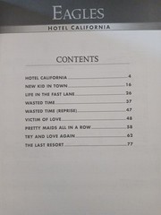 EAGLES GUITAR TAB / TABLATURE / HOTEL CALIFORNIA / EAGLES SONGBOOK