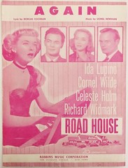 1948 Again Ida Lupino Sheet Music Road House Movie 20th Century Fox DWNsm2
