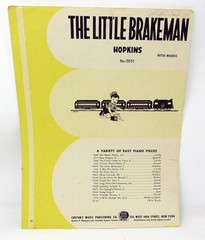 The Little Brakeman Sheet Music 1963 Beginner Easy Piano Voice US Seller