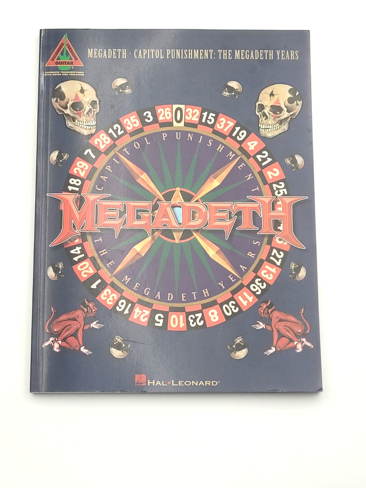 Megadeth Guitar Tablature Tab Song Book – Capitol Punishment Instructional