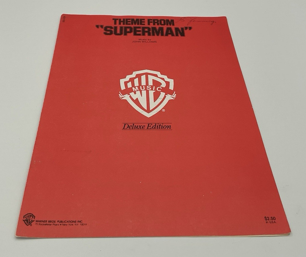 Theme From « Superman » Sheet Music John Williams WB Music Deluxe Edition 1978 VTG