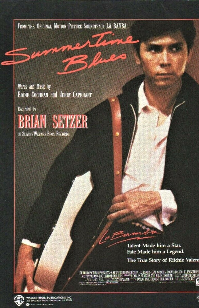 Summertime Blues 1987 LA BAMBA Lou Diamond Phillips Movie BRIAN SETZER Music!