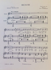 BECAUSE (Song) Piano Words & Sheet Music In English and French by Guy D&rsquo;Hardelot