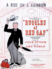 Ride On A Rainbow Sheet Music Ruggles Of Red Gap 1957 TV Musical Jule Styne