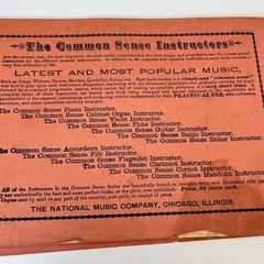 1890 The Common Sense Clarinet Instructor Music Book National Music Co Chicago