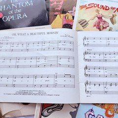 Lot of 7 Movie Broadway Musical Vocal Music Books Camelot Godspell Oklahoma