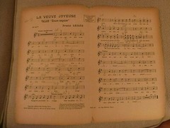 La Veuve Joyeuse Music by Franz Lehar at Theatre Apollo Max Eschig Paris 1909 VG