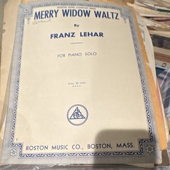 Boston Music Co. Merry Widow Waltz Sheet Music Piano Solo Franz Lehar