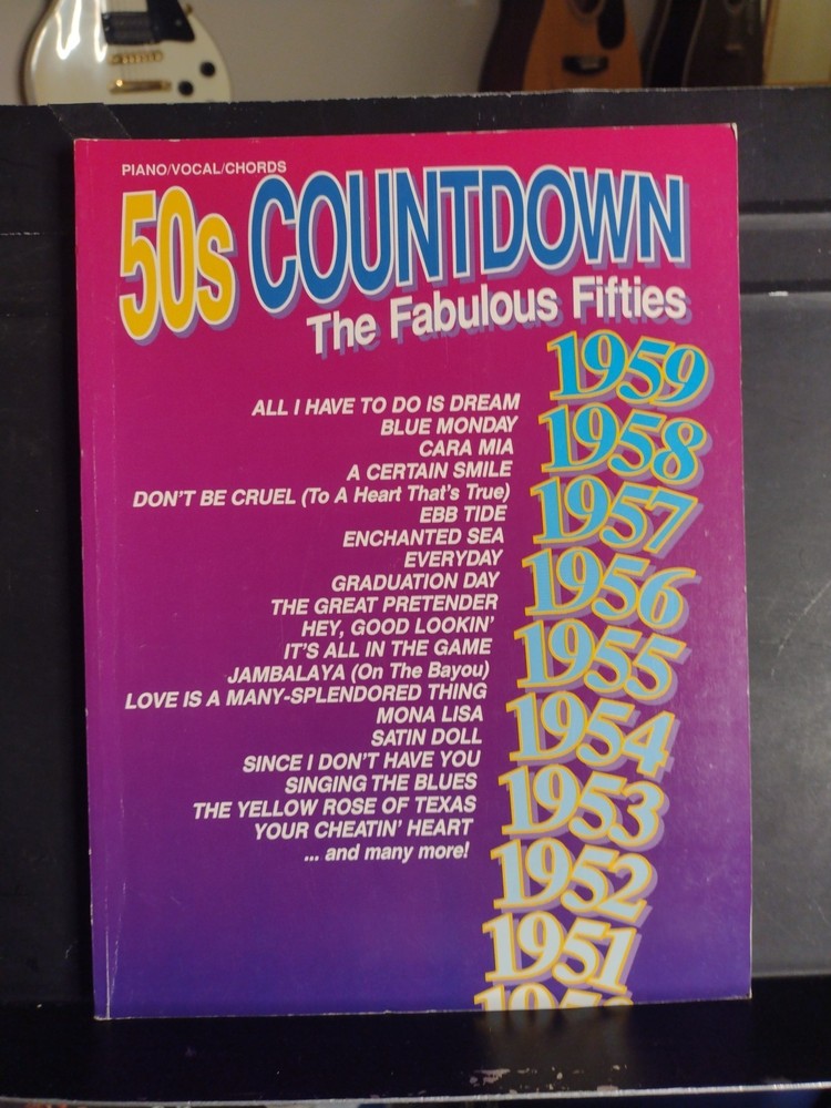 1950&rsquo;s 50&rsquo;s Countdown Songbook The Fabulous Fifties Pop Rock Piano Guitar New!!