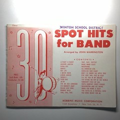 Robbins Music Corporation MPN 30 Spot Hits for Band Oboe Song Book Marching