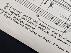 Sayonara Irving Berlin Sheet Music Piano Vocal Guitar Vintage 1957 USA SELLER