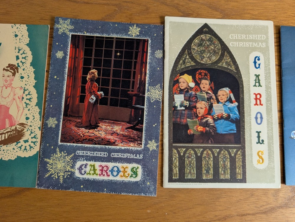 Two Sets of Midcentury Christmas Piano Music and Three Lyric Only Books