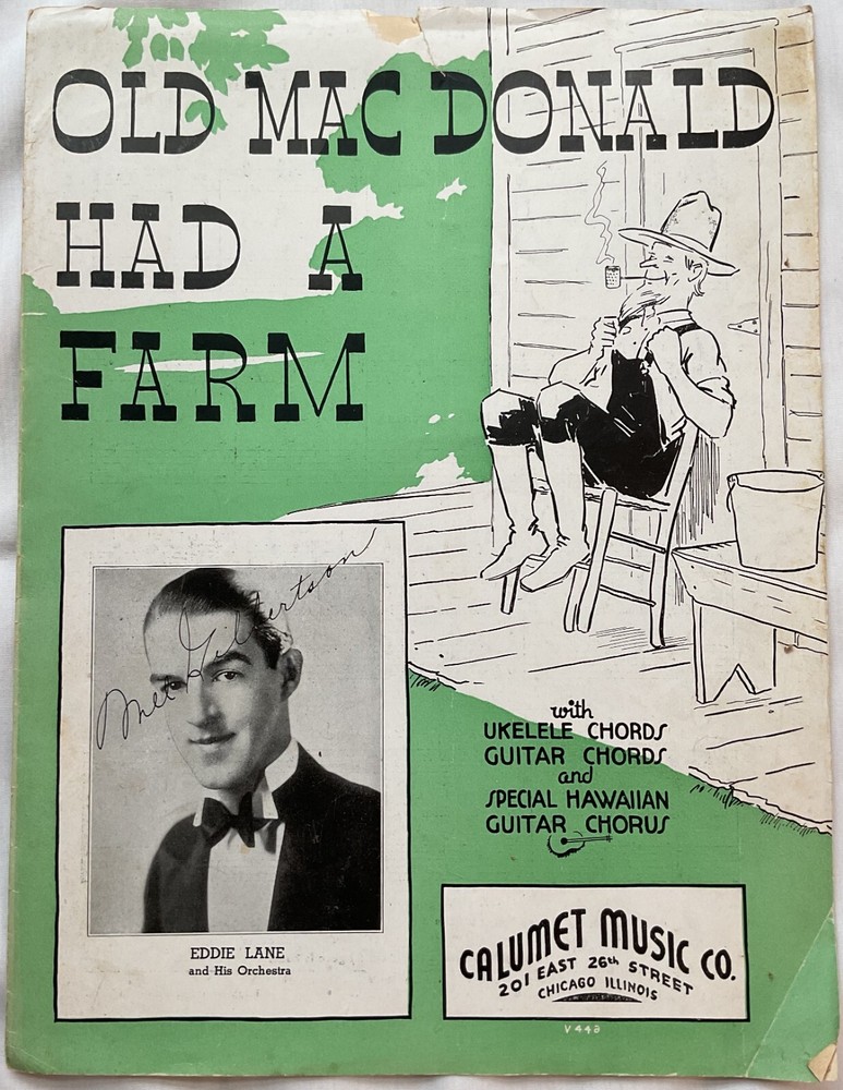 Old Mac Donald Had a Farm by Mort H Glickman, Nick Manoloff (1935, Sheet Music)