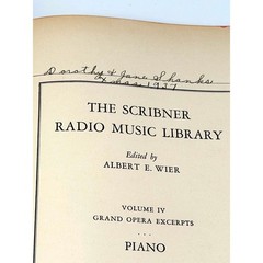 1931 Scribner Radio Music Library Vol IV Grand Opera Piano Hardcover Vintage