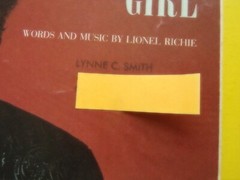 Ballerina Girl Sheet Music Lionel Richie Piano 1986 Cherry Lane USA SELLER