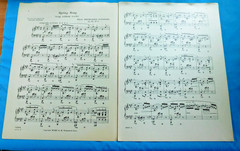 STANDARD PIANO CLASSICS M. WITMARK & SONS SHEET MUSIC SPRING SONG OP. 62 NO.6 ++