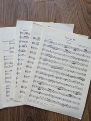 Mozart Kegelstatt Trio Clarinet Viola (Violin) &Piano 1954 Robert Lienau Parts