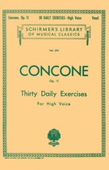 30 Daily Exercises Op 11 High Voice Schirmer Vocal Method Book NEW 050254030