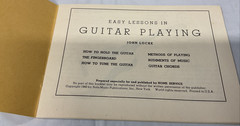 Vintage  » Easy Lessons In Guitar Playing » Book copyright 1940 7 1/4&Prime; x 5&Prime;