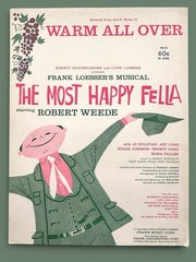 Frank Loesser Warm All Over Sheet Music The Most Happy Fella 1956 Robert Weede