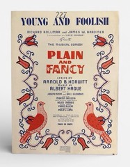 Young and Foolish Sheet Music 1954 Plain and Fancy Barbelle Cover Art Broadway