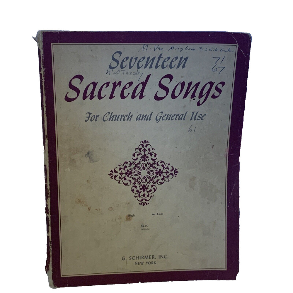 Seventeen Sacred Songs For Church And General Use, Low Voice, Schirmer