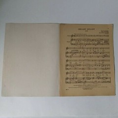1922 « Dreamy Melody » Vintage Sheet Music 1920s Song for Piano Ukulele