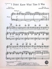 I Didn&rsquo;t Know What Time It Was Sheet Music Too Many Girls 1939 Musical Rodgers