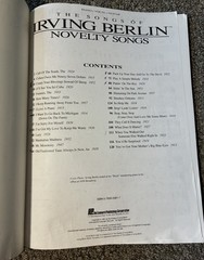 Irving Berlin 5 Songbooks: Ballads, Ragtime, Novelty, Broadway, Movies. 1981