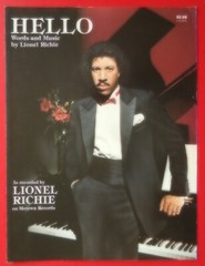 Hello Sheet Music Lionel Richie Piano 1983 Cherry Lane Vintage Ballad USA SELLER