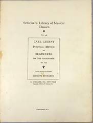 Schirmer&rsquo;s Library – Volume 146 CZERNY Practical Method for Beginners OP. 599
