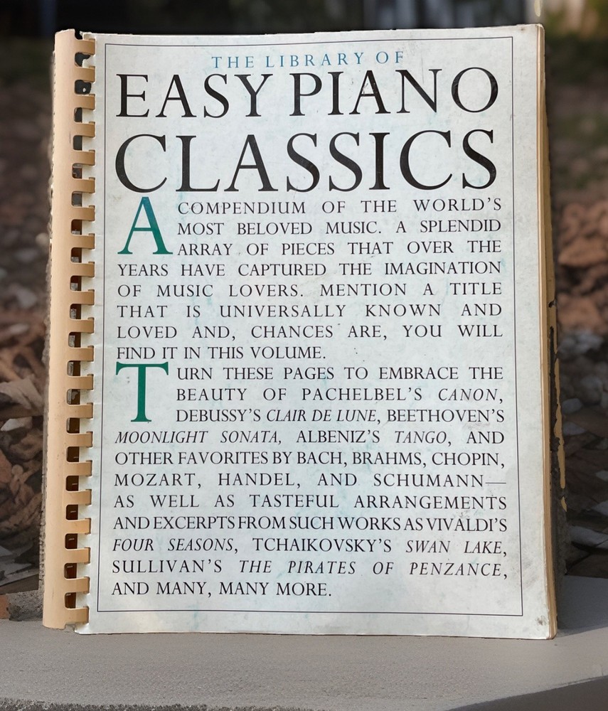 Easy Piano Classics Spiral Bound Sheet Music Book Hal Leonard Beginner Classical
