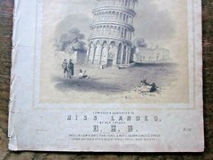 c1860 Pisa Polka Victorian Music Sheet E.H.B. Brandard Italy Leaning Tower of