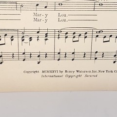Vintage 1926 Mary Lou Sheet Music Wolverine Four Cover Photo