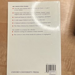 Oxford University Press 100 Carols for Choirs Choir Holiday Song Book