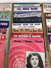 Vtg 1940s Sheet Music with Vocals Colorful Cover Art Graphics & Images Lot of 23