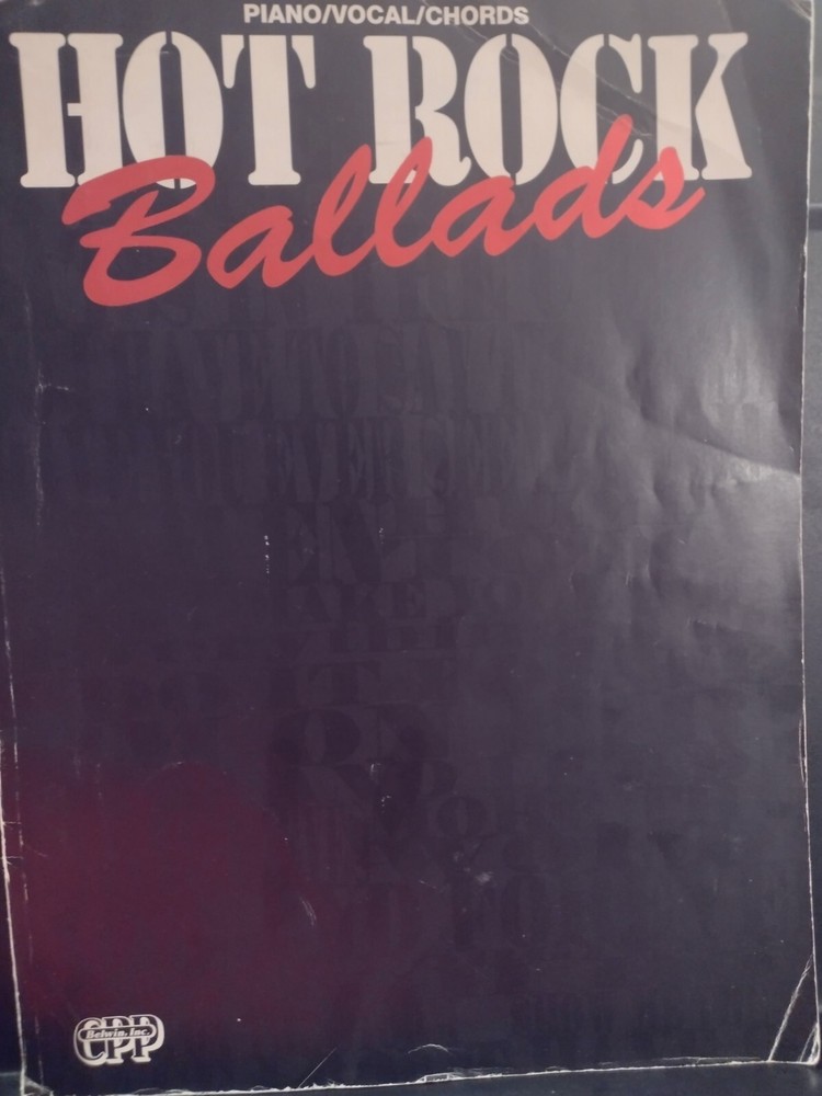 1970&rsquo;s 1980&rsquo;s Songbook Hot Rock Ballads Piano Guitar Vocal 130 Pages VG Cond.
