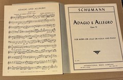 Schumann Adagio & Allegro Opus 70 for Horn in F and Piano Sheet Music 1952 IMC