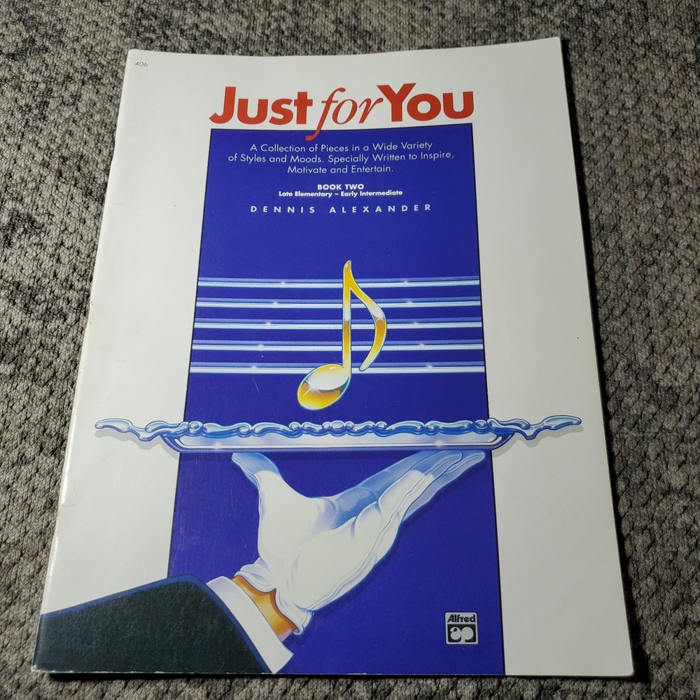 Dennis Alexander Just for You Book Two Piano Solo Songbook 1989 Alfred