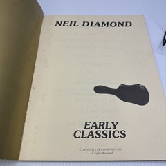 Neil Diamond Early Classics Songbook 1978 Tallyrand Music Inc. Vintage