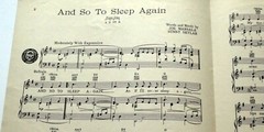 AND SO TO SLEEP AGAIN Sheet Music 1951 recorded by APRIL STEVENS #464