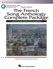 French Song Anthology Complete High Voice Piano Sheet Music Book & Online Audio
