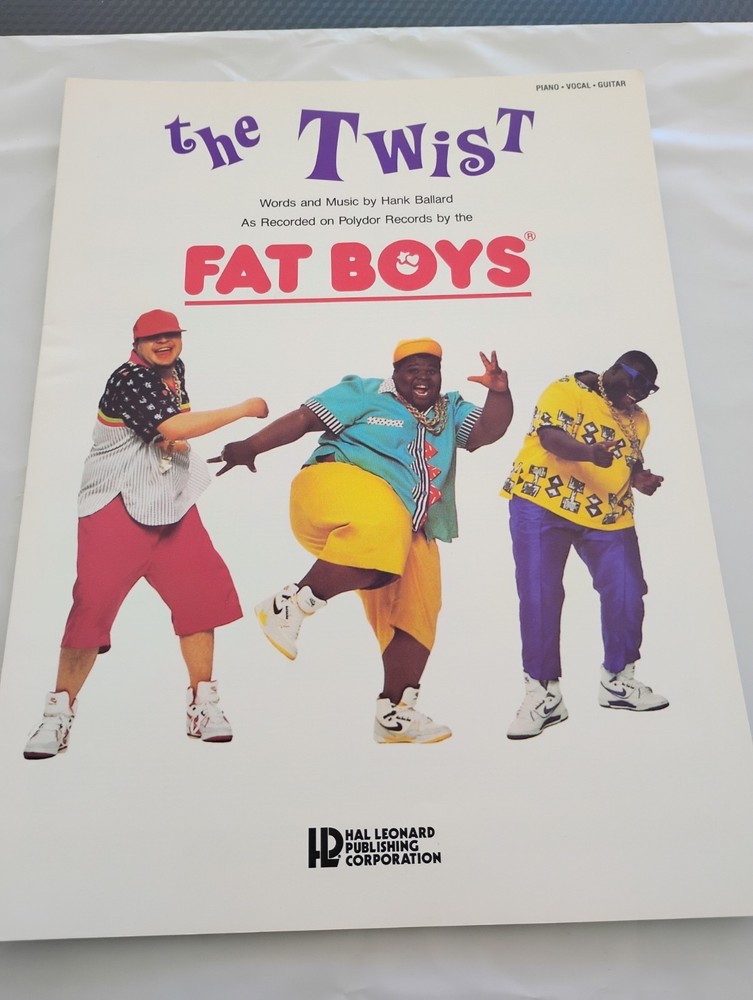Fat Boys The Twist Piano Guitar Vocal Song Sheet Music Rare Song Rap Rock