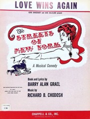Love Wins Again Sheet Music The Streets Of New York 1963 Musical Richard Chodosh