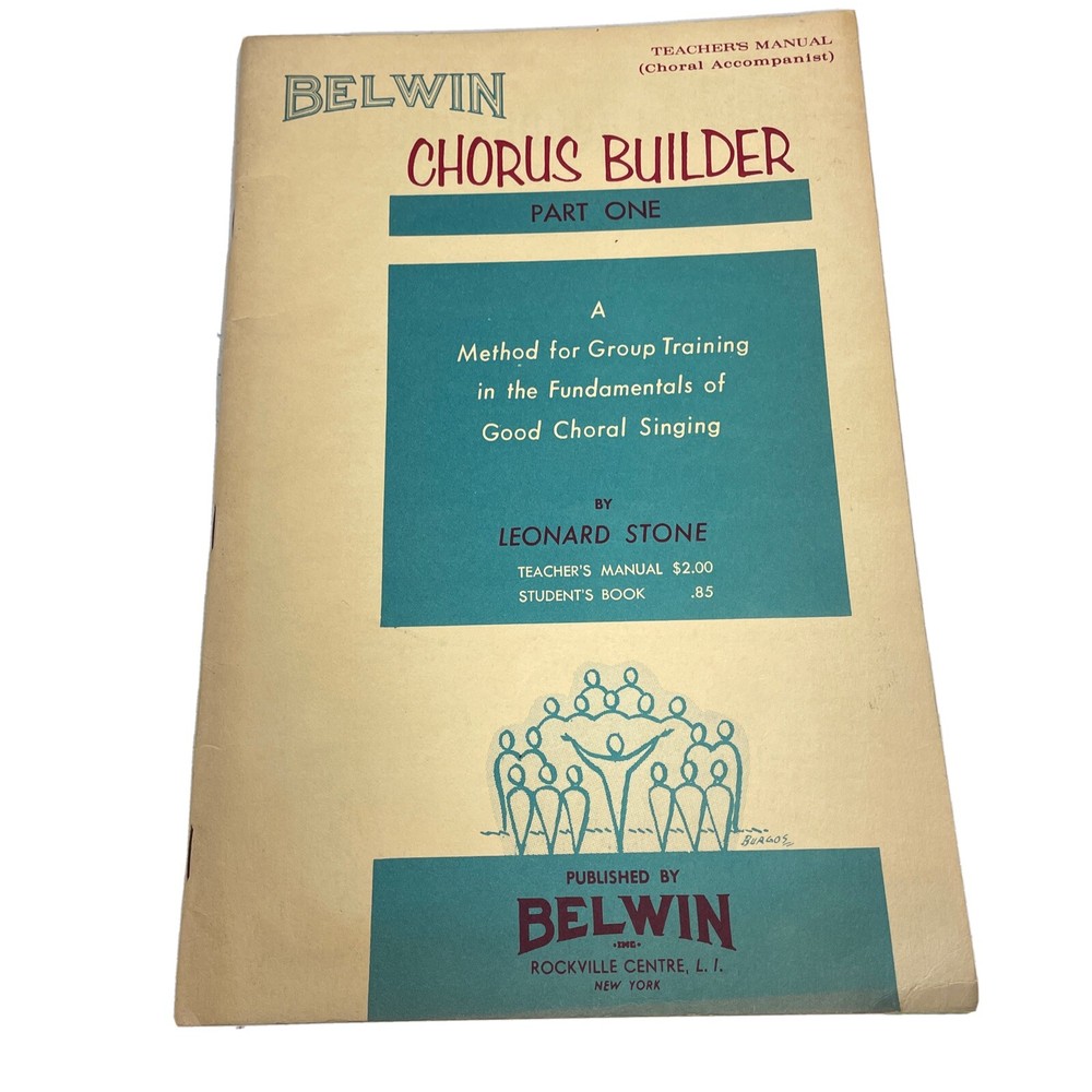Belwin Chorus Builder Part One Teachers Manual Accompanist Part 1 Leonard Stone