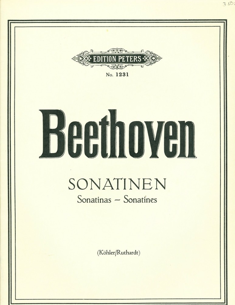 Beethoven Sonatinen EDITION PETERS No 1231 Piano Sheet Music Sonatas
