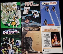 1980s-1990s Song Book Lot of 6 Piano Vocal Chords Pop Rock TV Country Mixed