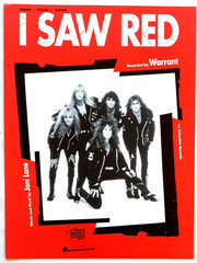 Warrant – I Saw Red 1990 Original USA Sheet Music P/V/G